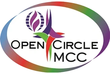 Open Circle MCC logo with rainbow colors.